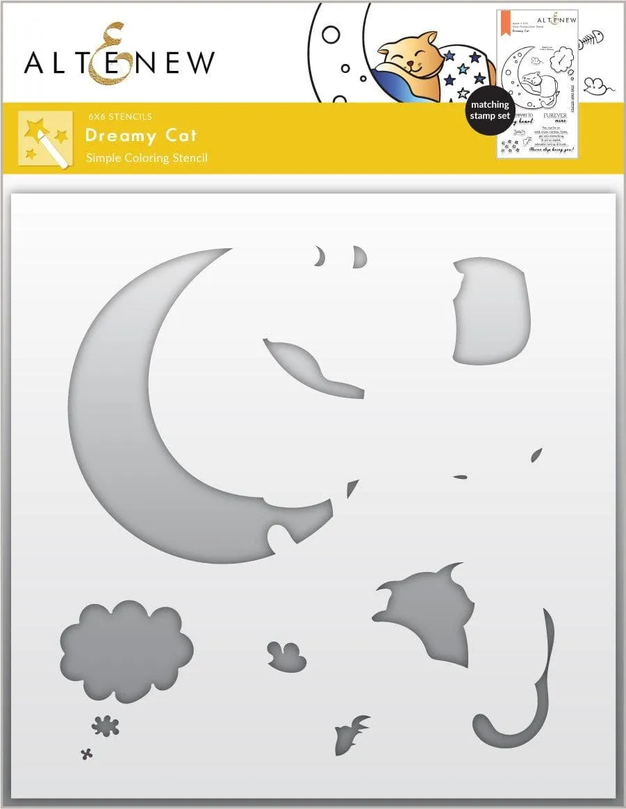 altenew-dreamy-cat-stencil-schablone-katze image 1