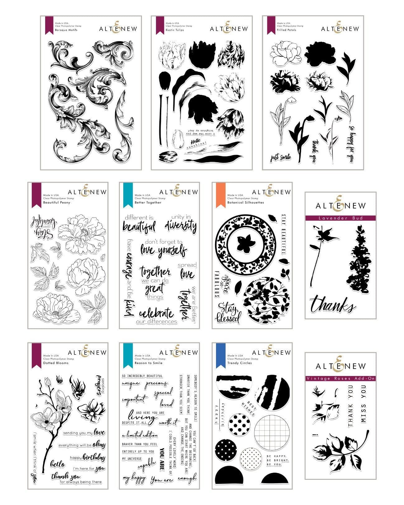 altenew-better-together-stempel-bundle-12-stempelsets-blumen image 1