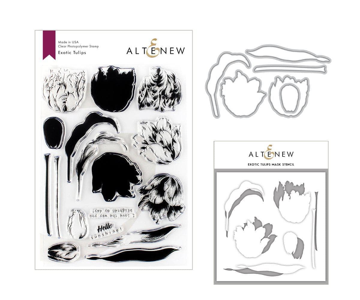 altenew-exotic-tulips-mask-stencil-tulpen-schablone image 1