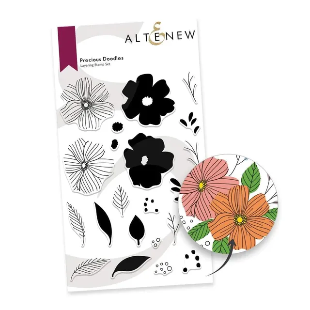 altenew-precious-doodles-stempelset-blumen-4x6-layering image 1