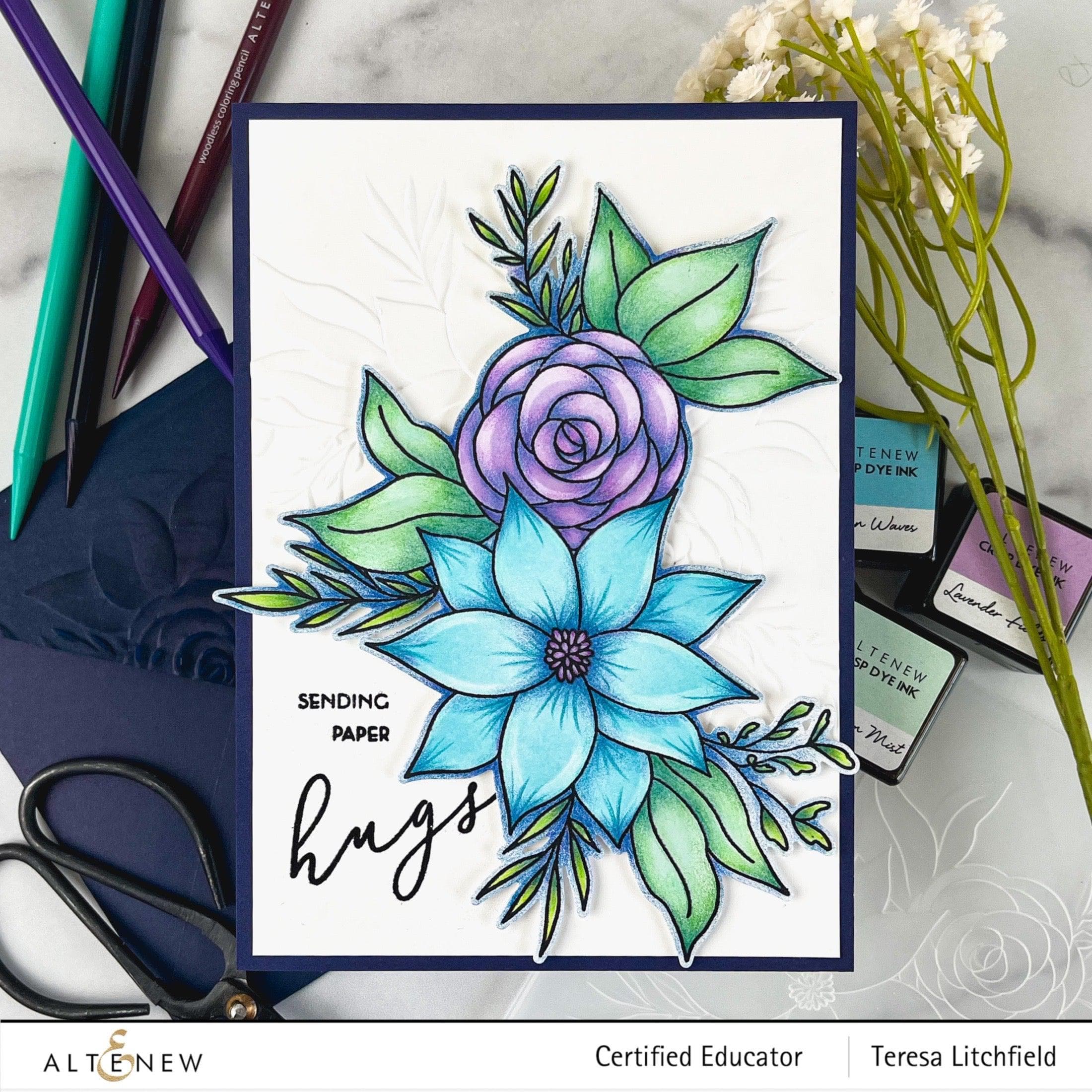 altenew-calming-cluster-stencil-set-3in1-blumen-coloring image 8