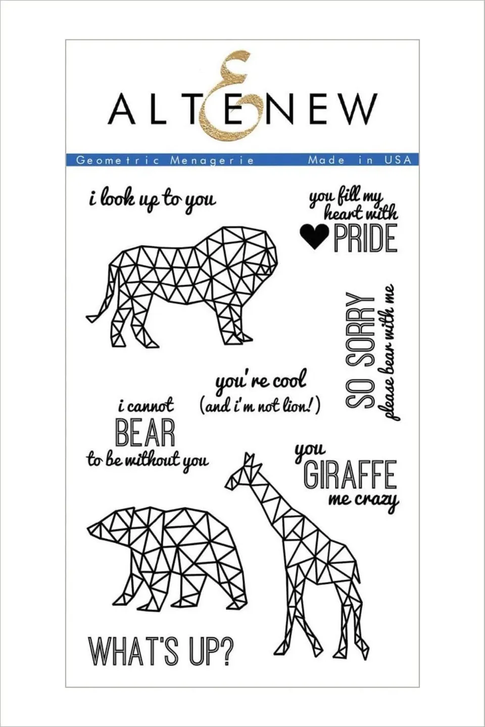 altenew-geometric-menagerie-stempelset-tiere-4x6-zoll-10-teilig image 1