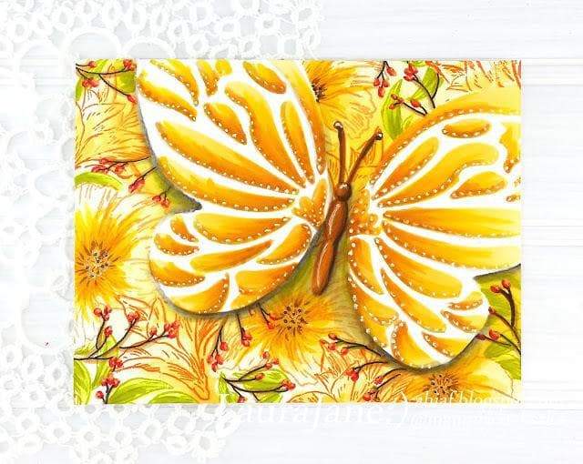 altenew-flowing-butterfly-stencil-schmetterling-6x6 image 2