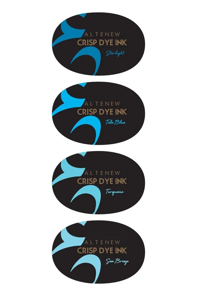 altenew-deep-blue-seas-crisp-dye-ink-stempelkissen-complete-bundle-blau image 1