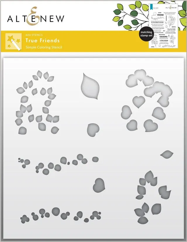 altenew-true-friends-simple-coloring-stencil-schablone image 1