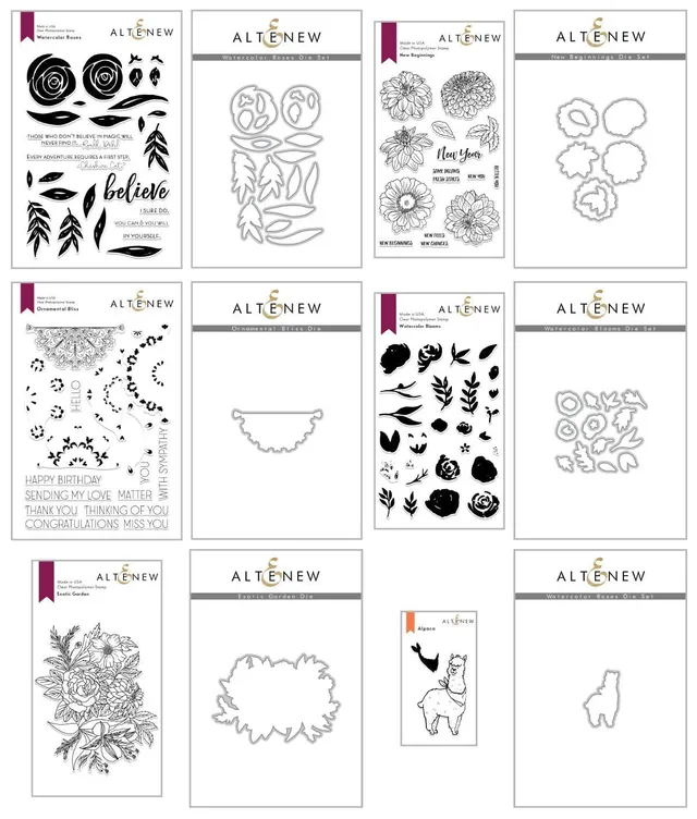 altenew-stamps-blissful-beginnings-stempel-stanzen-bundle image 1
