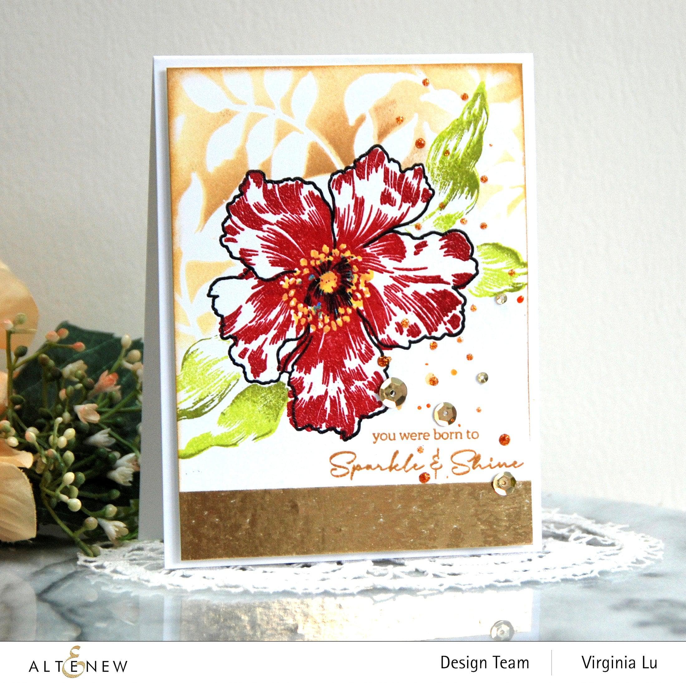 altenew-sparkled-mask-stencil-schablone-6x6-zoll-floral image 2