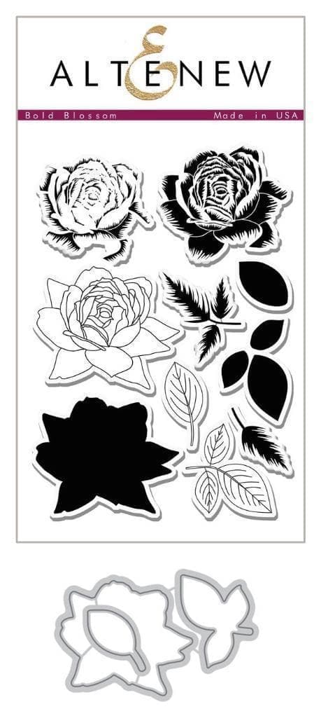 altenew-bold-blossom-stempelset-bundle-rose-4x6 image 1