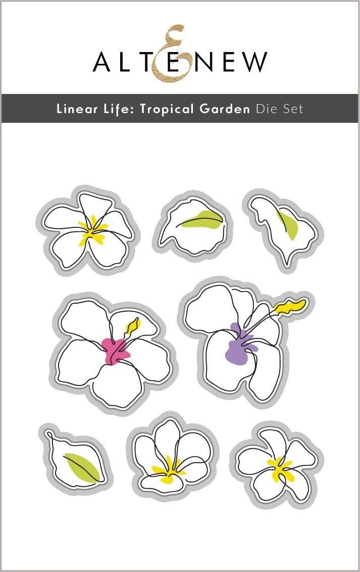 altenew-linear-life-tropical-garden-die-set-stanzen-hibiskus image 1