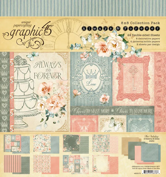 graphic-45-always-forever-8x8-collection-pack-24-blatt image 1