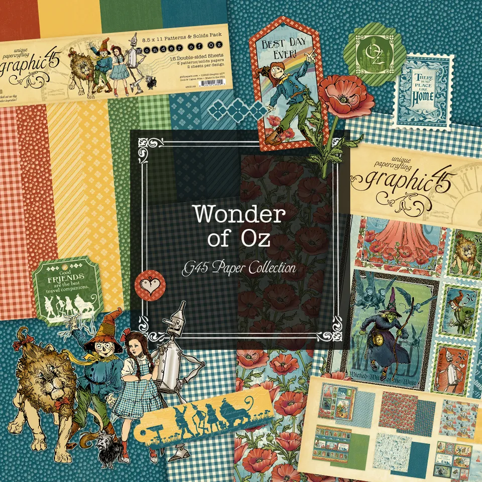 graphic-45-wonder-of-oz-bundle-papier-sticker-set image 1