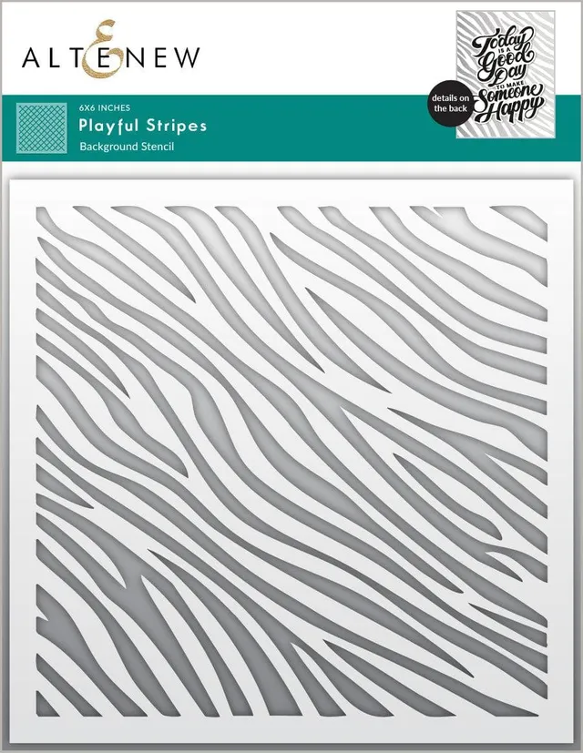 altenew-playful-stripes-schablone-zebra-6x6-hintergrund image 1