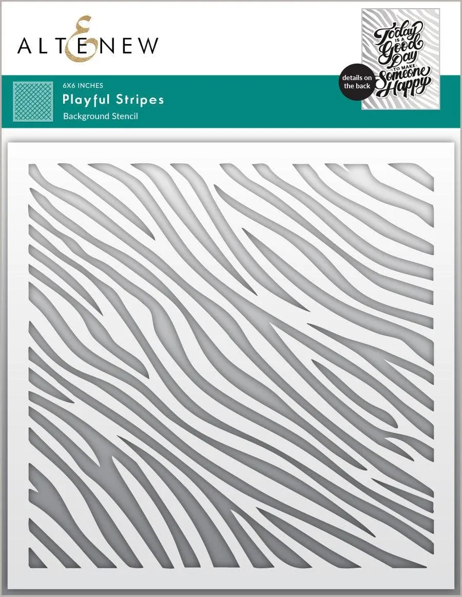 altenew-playful-stripes-schablone-zebra-6x6-hintergrund image 1