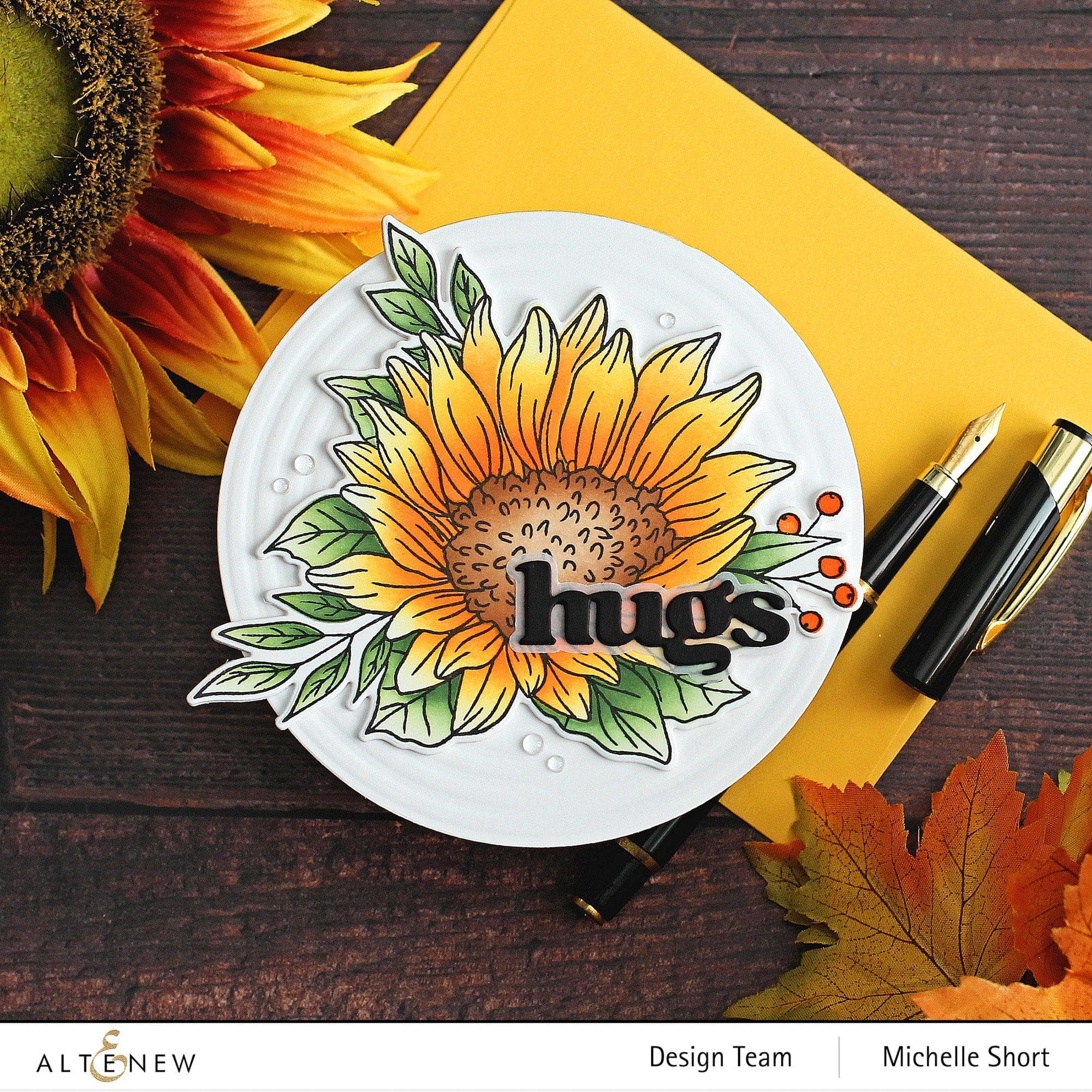 altenew-dancing-sunflowers-stempelset-sonnenblumen-9-teilig image 8