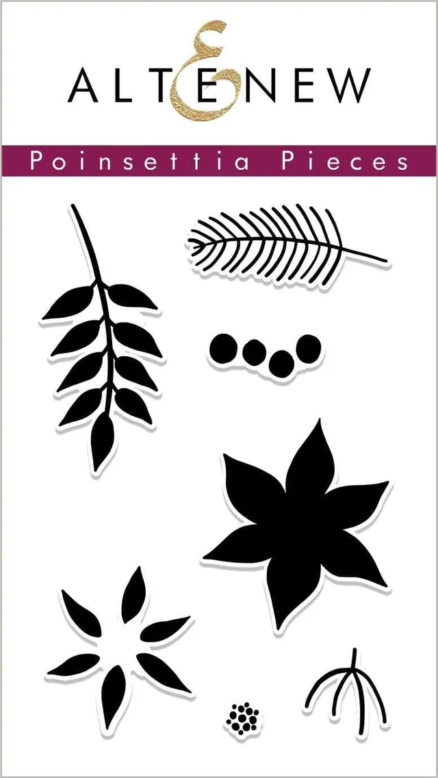 altenew-stamps-poinsettia-pieces-stempelset-weihnachten image 1