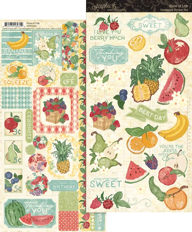graphic-45-slice-of-life-sticker-set-2-bogen-frucht image 1