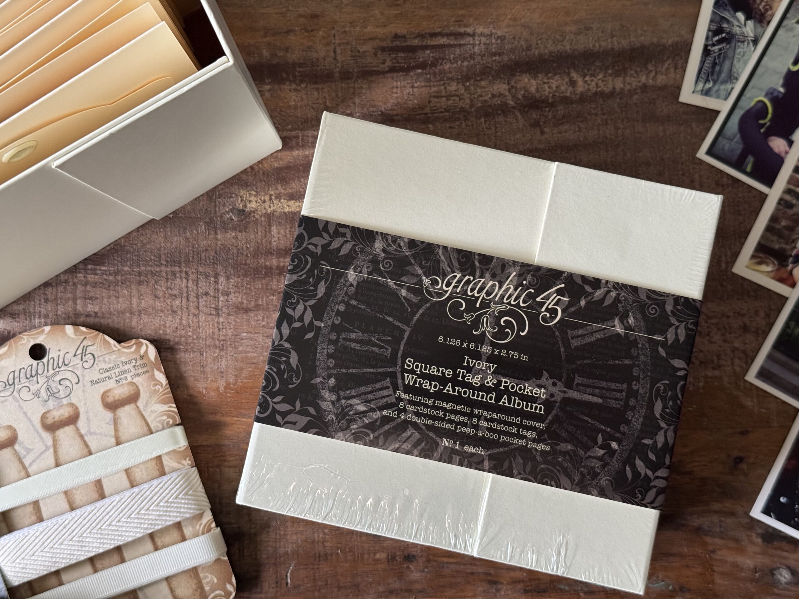 graphic-45-square-tag-pocket-wrap-around-album-ivory image 5