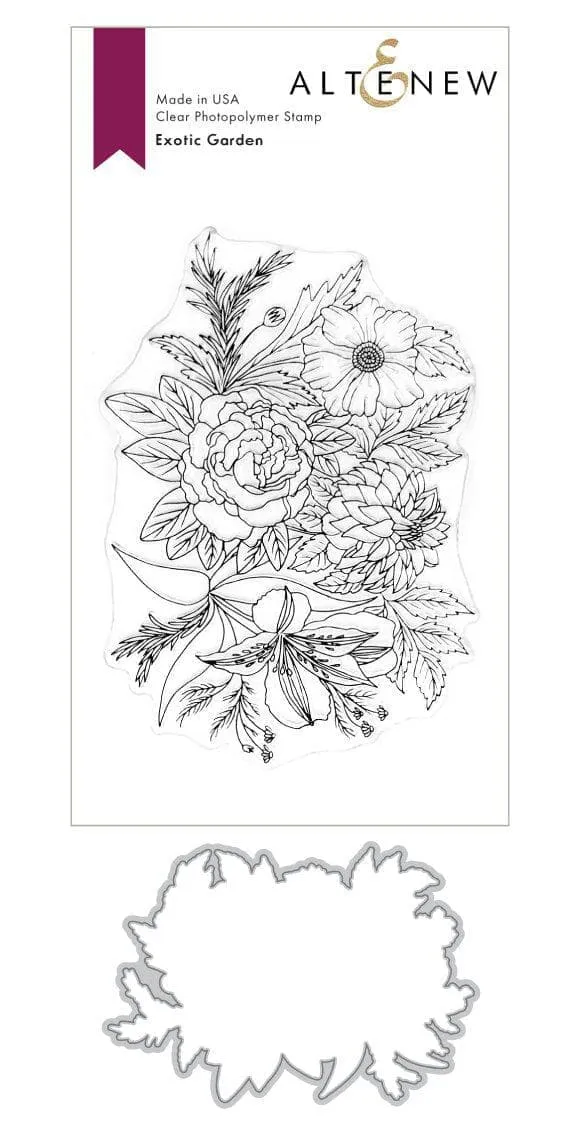 altenew-exotic-garden-stempelset-floral-4x6 image 1