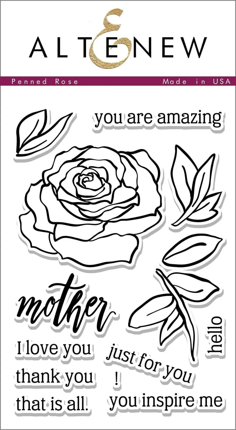 altenew-penned-rose-stamp-set-clear-stamps-4x6-zoll image 1