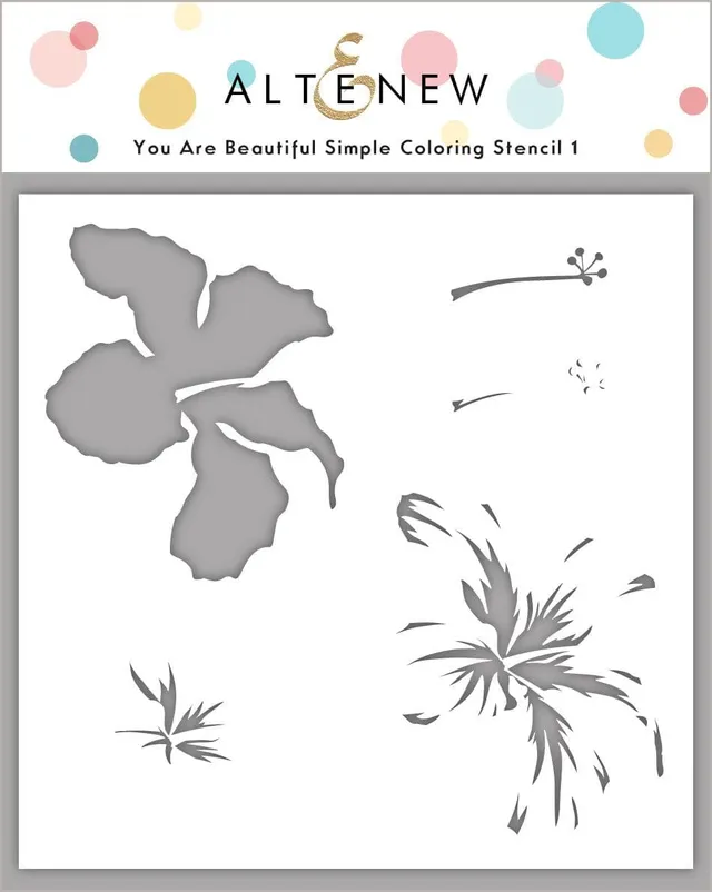 altenew-you-are-beautiful-schablonen-blumen-set-coloring image 1