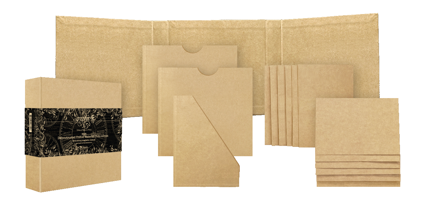 graphic-45-waterfall-folio-album-kraft-7-5x7-5-bastelalbum image 2