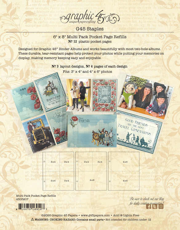 graphic-45-6x8-pocket-pages-fotoh-llen-12-st-ck-album-refill image 2