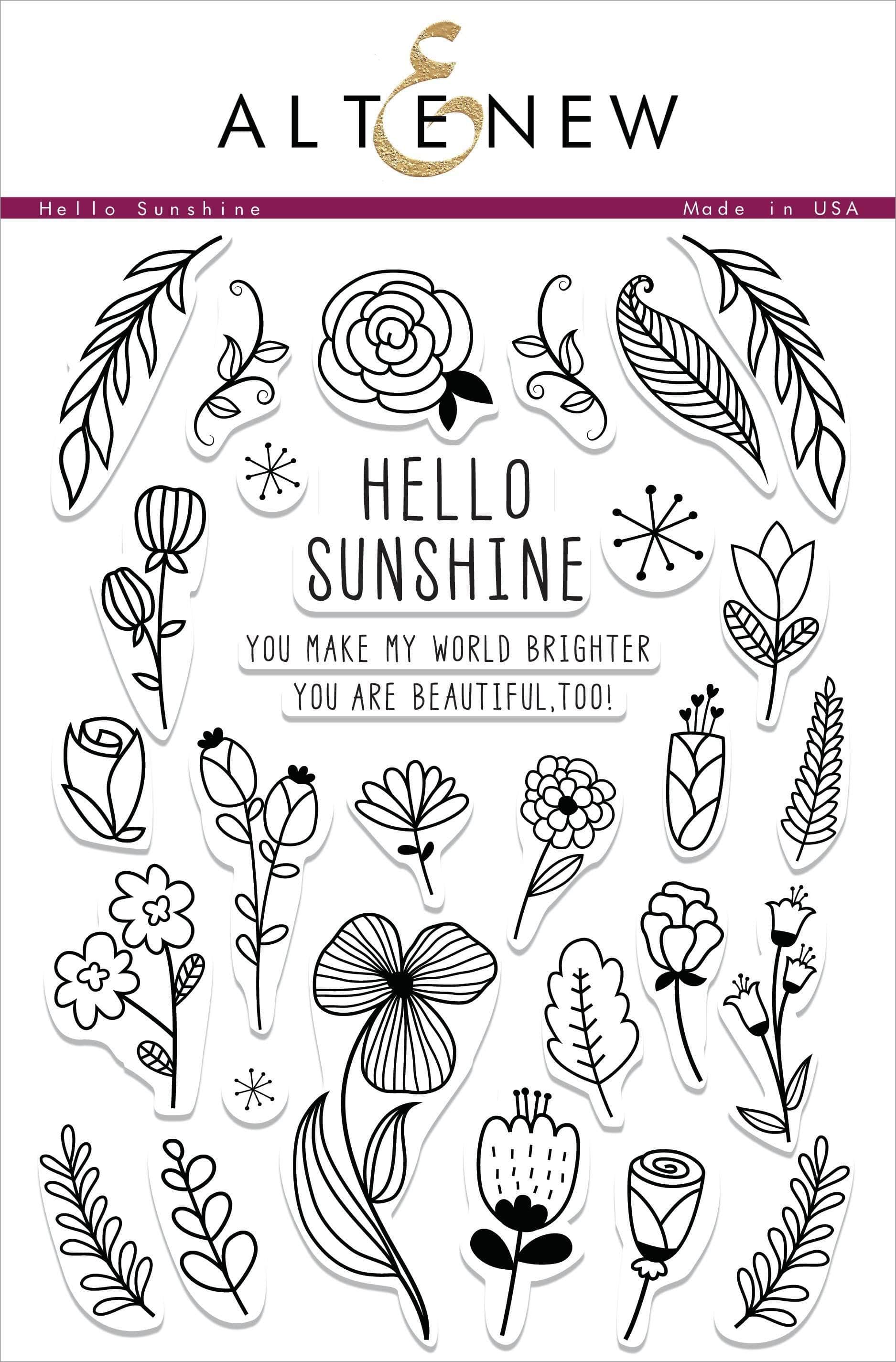 altenew-hello-sunshine-stempelset-blumen-outline-6x8-30-stempel image 1