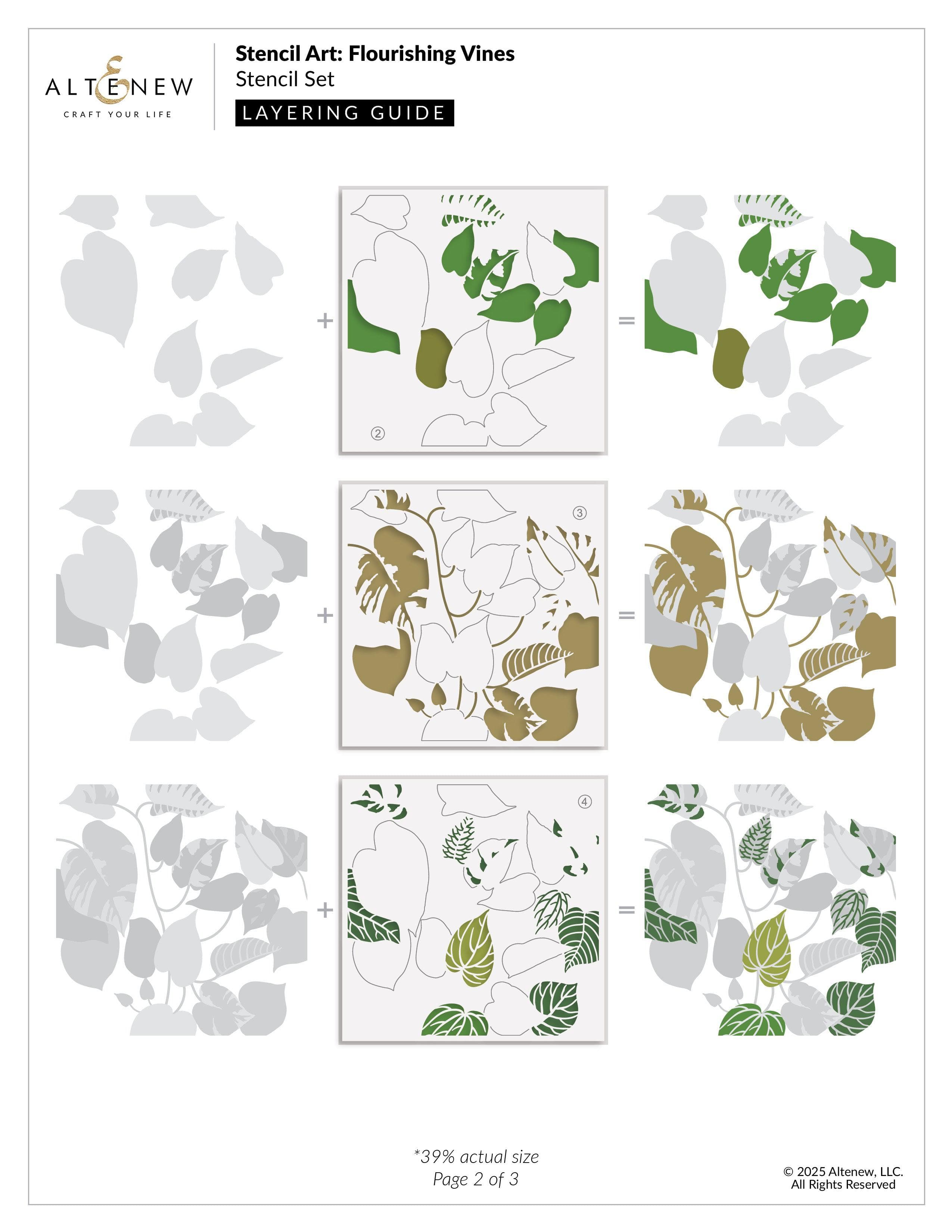 altenew-flourishing-vines-stencil-art-schablonen-6-in-1 image 4