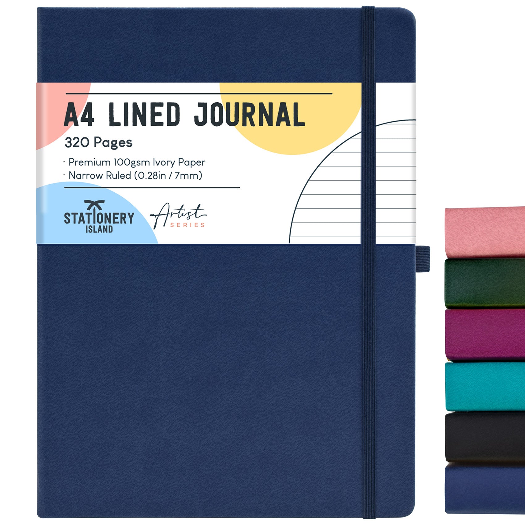 stationery-island-journals-a4-journal-liniert-berry-320-seiten image 4