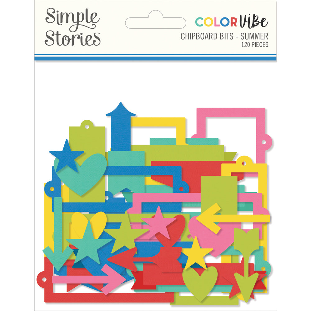 simple-stories-color-vibe-summer-chipboard-bits-120-tlg-sommer image 1