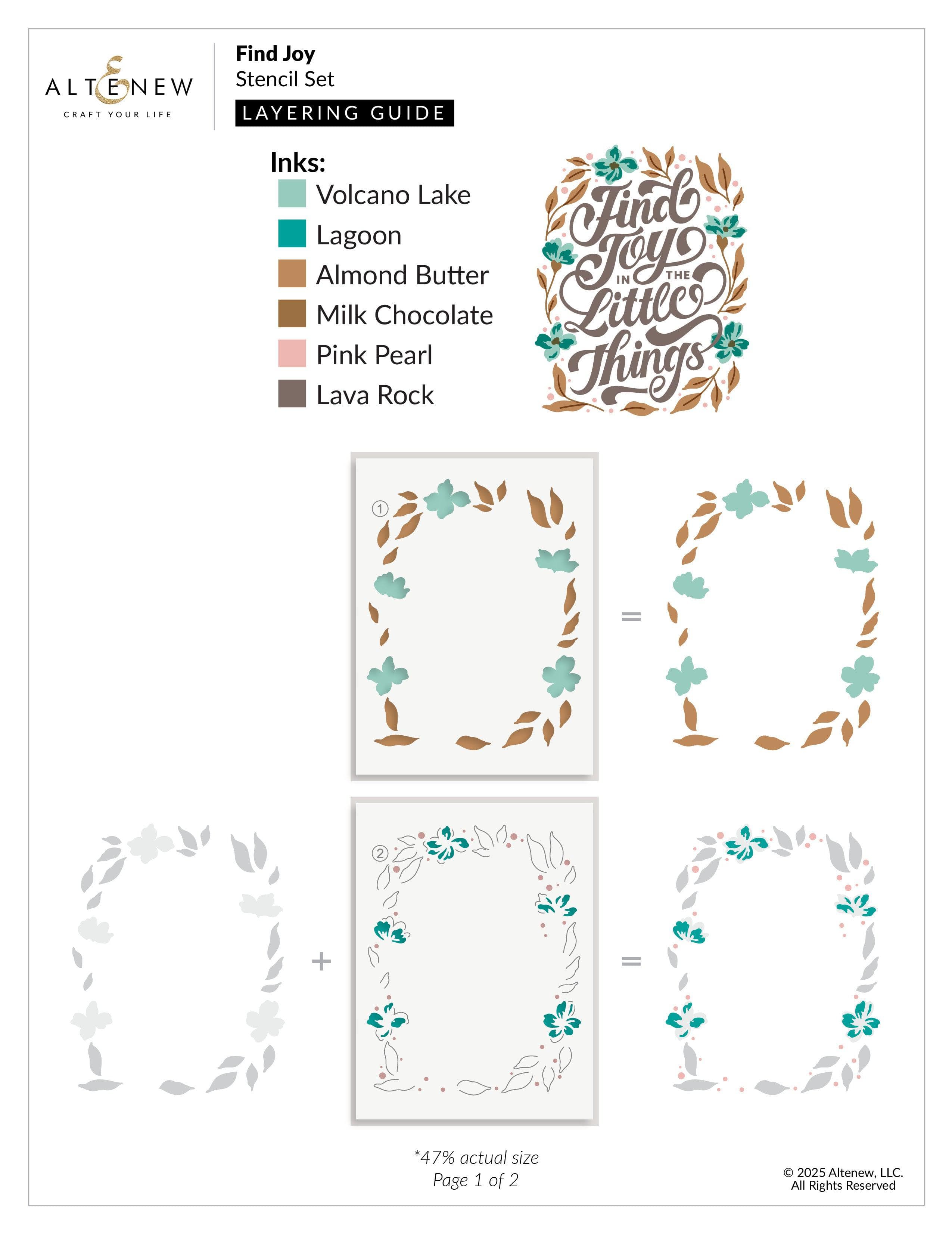altenew-find-joy-layering-stencil-set-schablone-4in1-spruch image 3