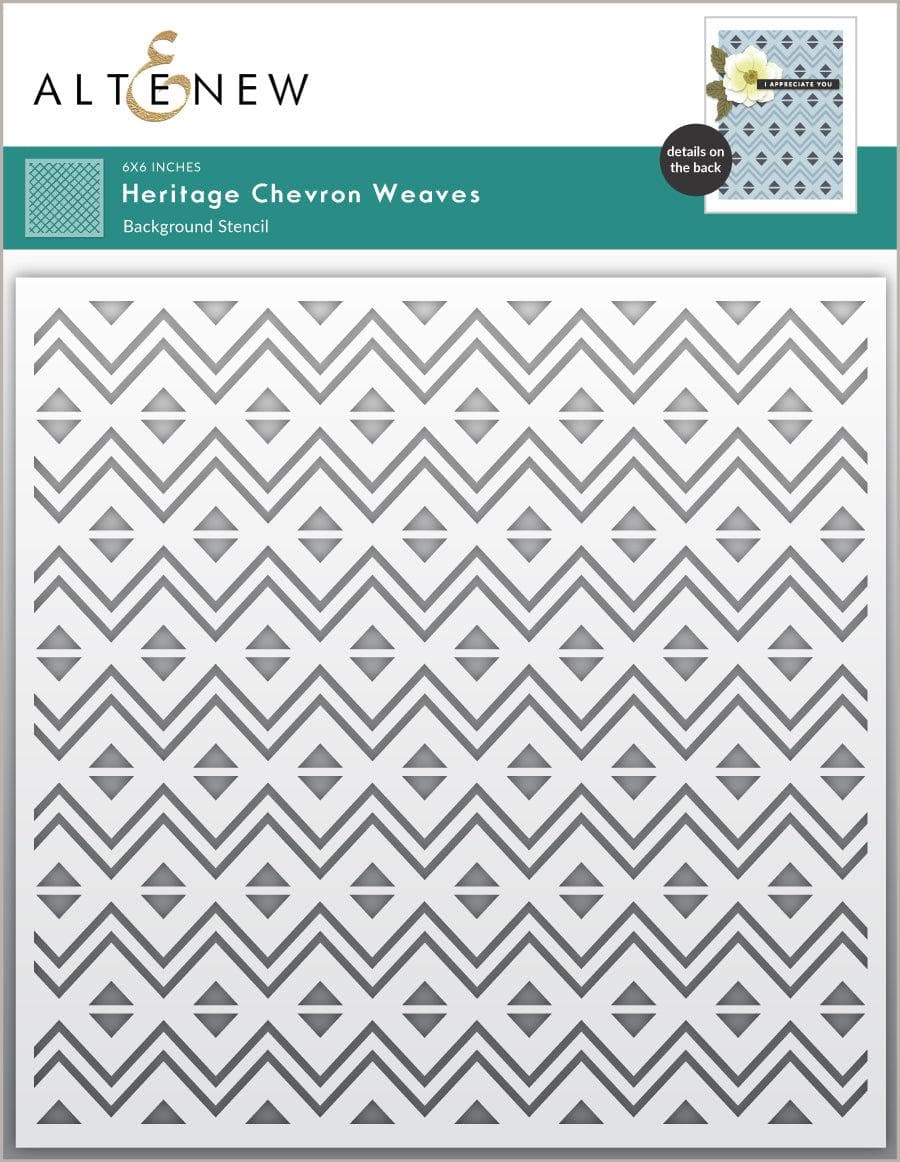 altenew-heritage-chevron-weaves-schablone-6x6-inch-muster image 1