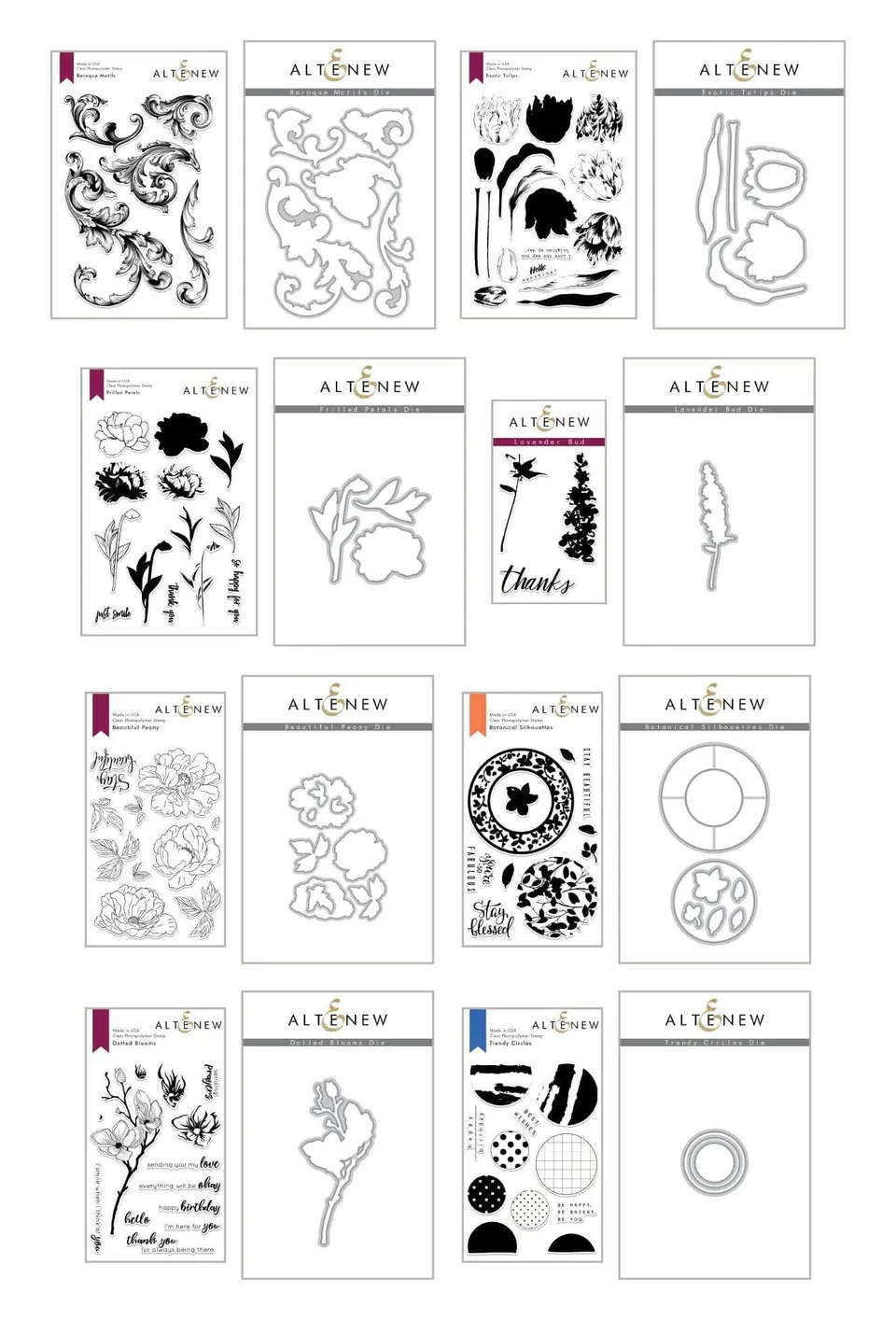 altenew-better-together-stempel-stanzen-bundle-blumen image 1