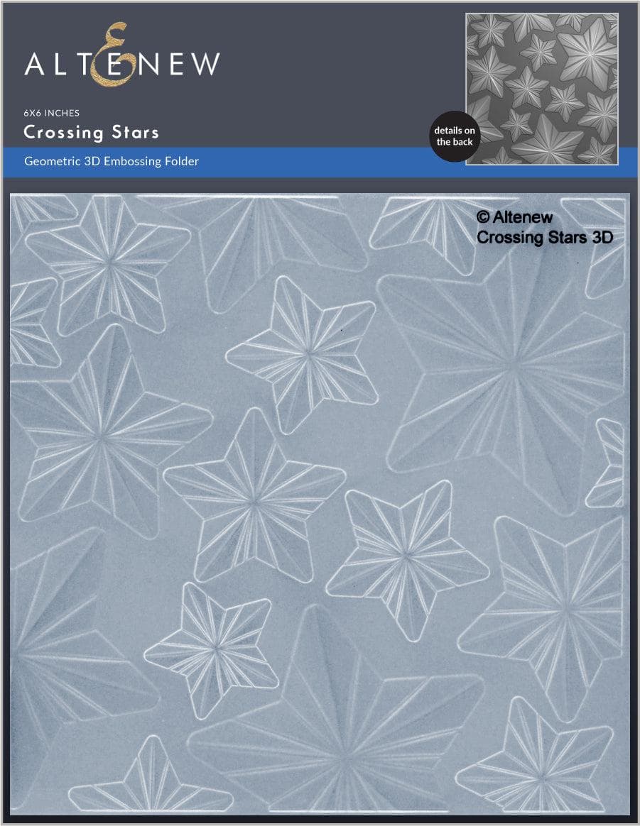 altenew-crossing-stars-3d-embossing-folder-sterne-6x6 image 1