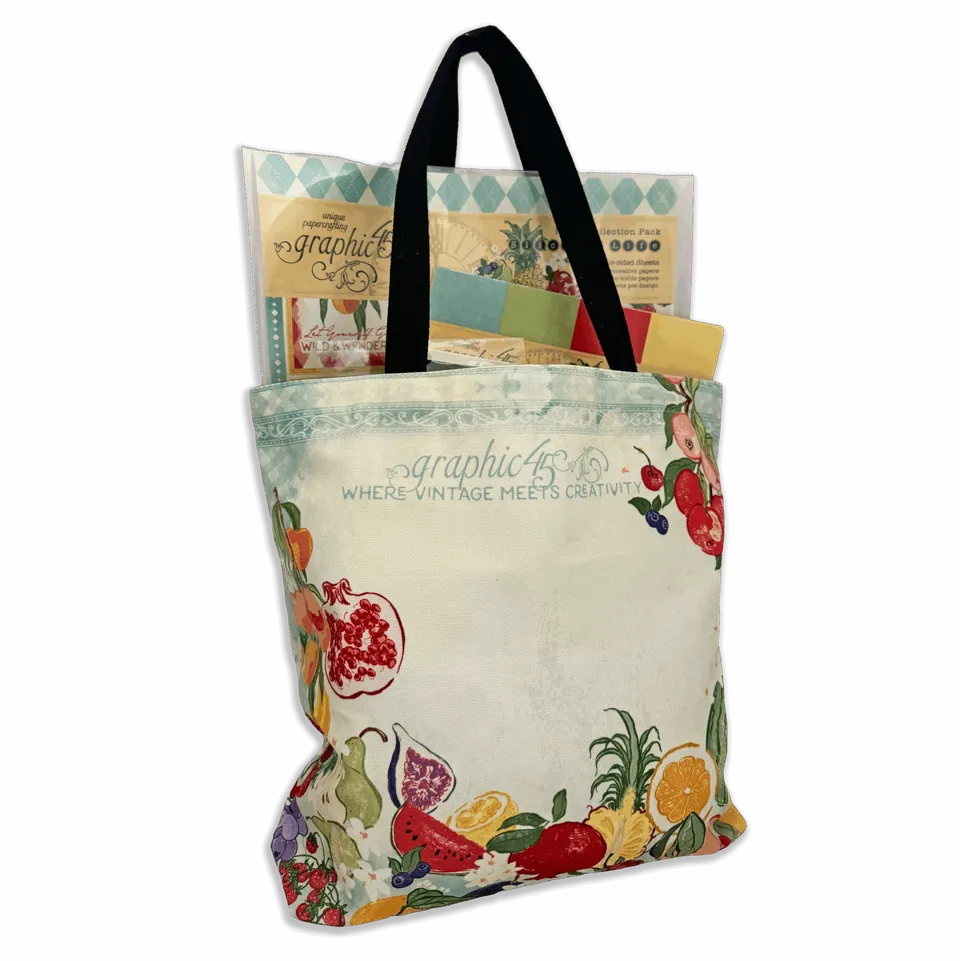 graphic-45-slice-of-life-tote-bag-tragetasche-obst image 1