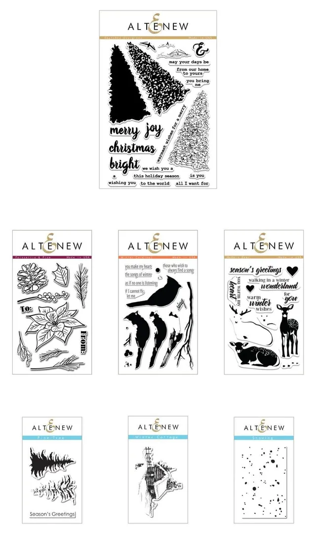 altenew-holiday-nature-bundle-stempelset-winter-5-teilig image 1