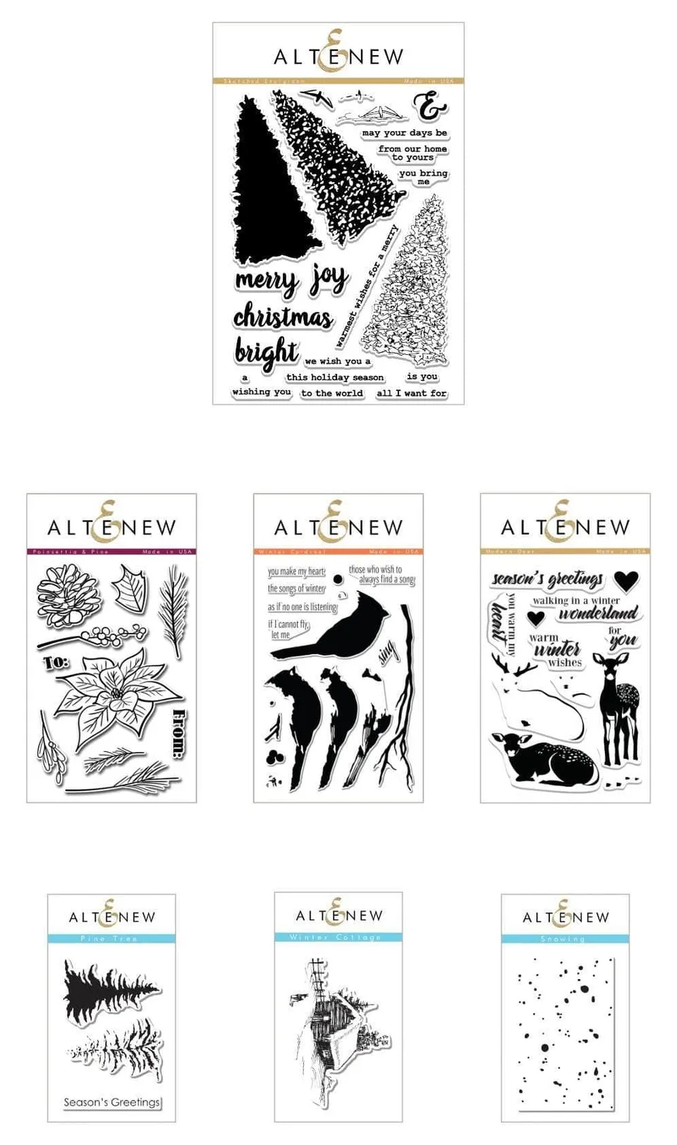 altenew-holiday-nature-bundle-stempelset-winter-5-teilig image 1