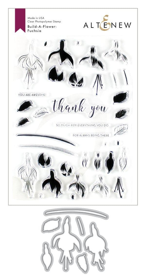 altenew-build-a-flower-fuchsia-stempel-stanzen-set image 1