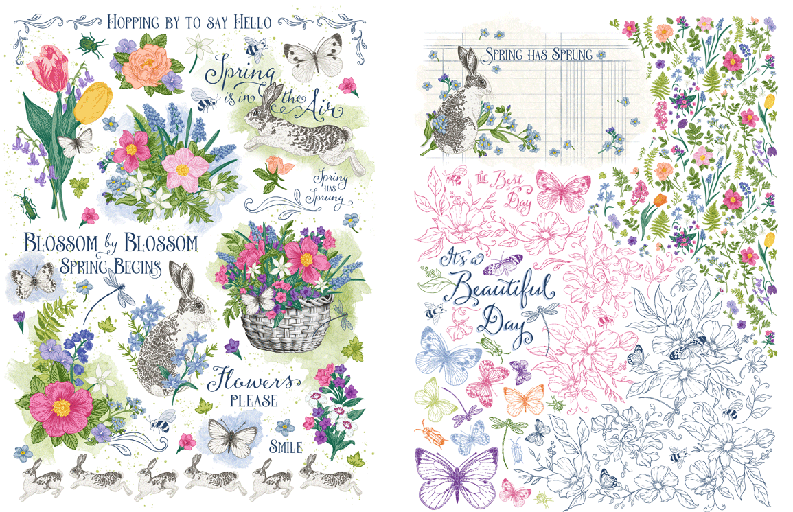 graphic-45-spring-is-in-the-air-rub-ons-fr-hling-2-bogen image 2