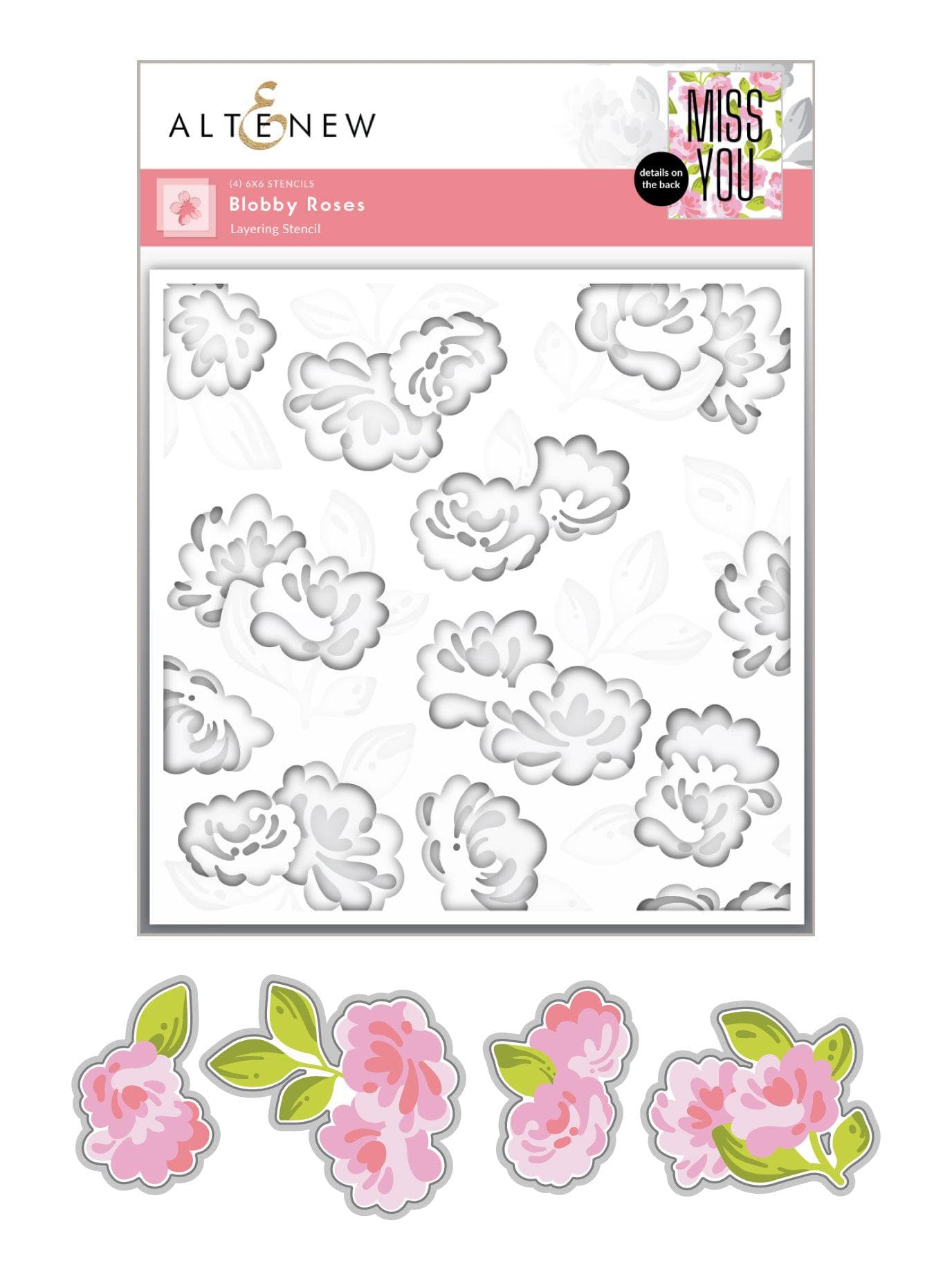 altenew-blobby-roses-schablonen-set-rosen-6x6 image 1