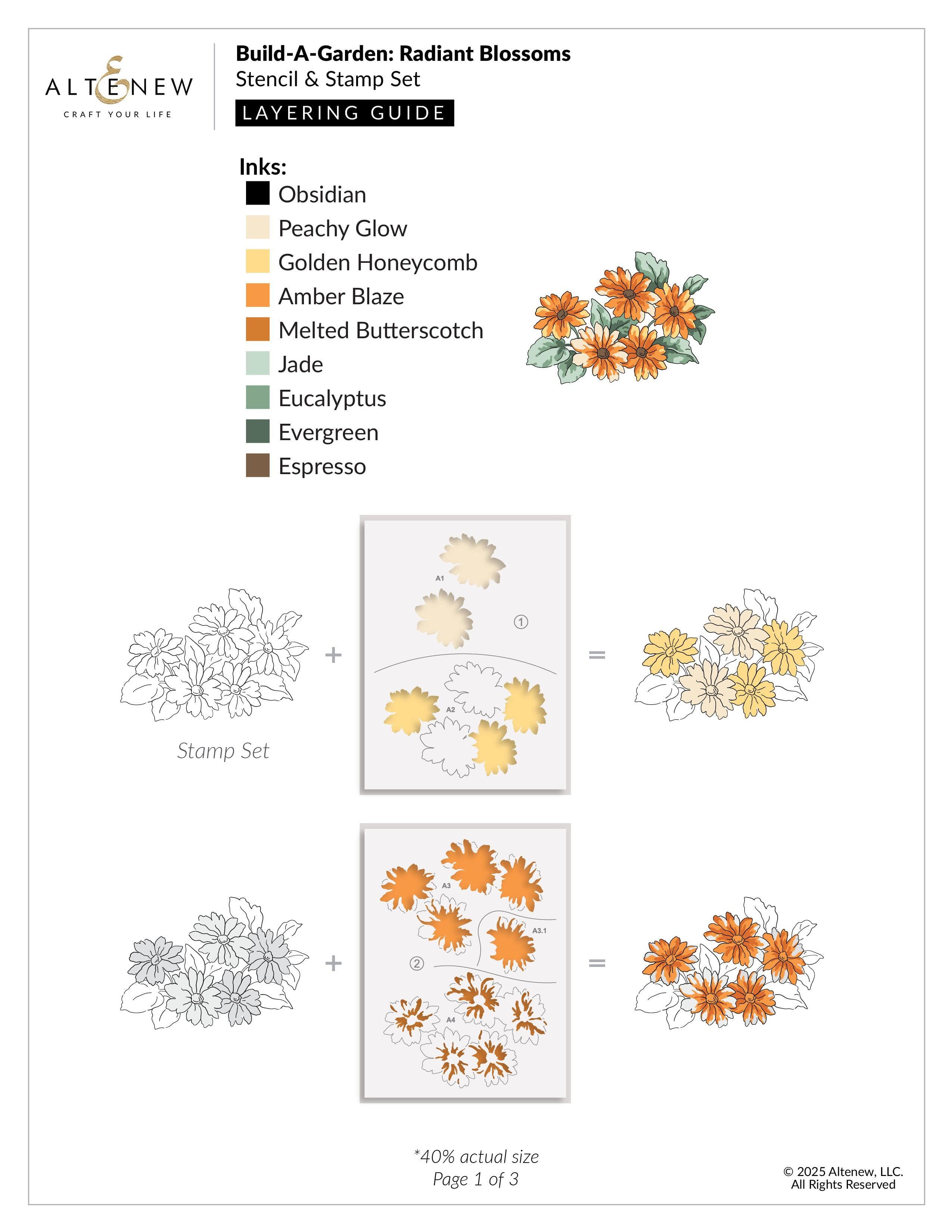 altenew-build-a-garden-radiant-blossoms-stempelset-4x6-margeriten image 3