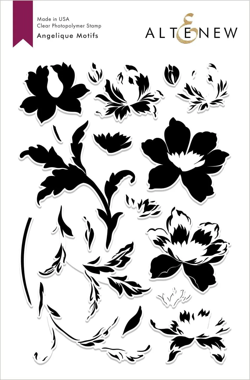 altenew-angelique-motifs-stempelset-clear-floral-6x8 image 1