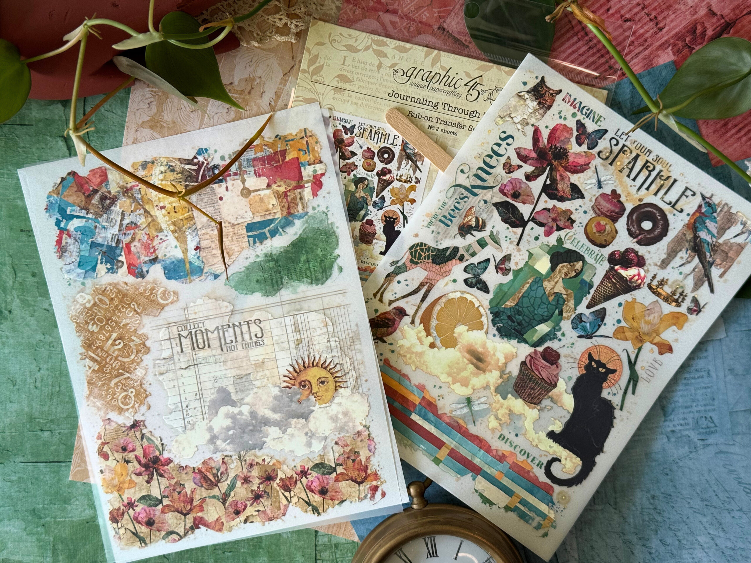 graphic-45-journaling-through-time-album-kit-bastelalbum-schwarz image 8