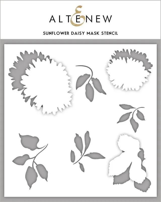 altenew-sunflower-daisy-mask-stencil-schablone-6x6 image 1