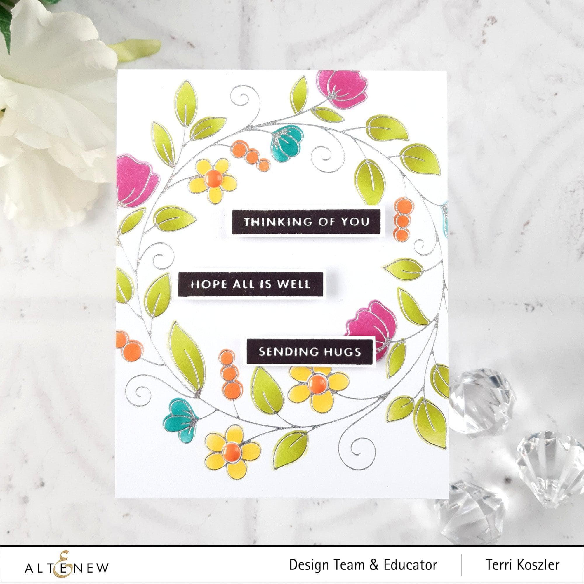 altenew-foil-plates-flower-wreath-hot-foil-plate-5-1x5-5 image 2