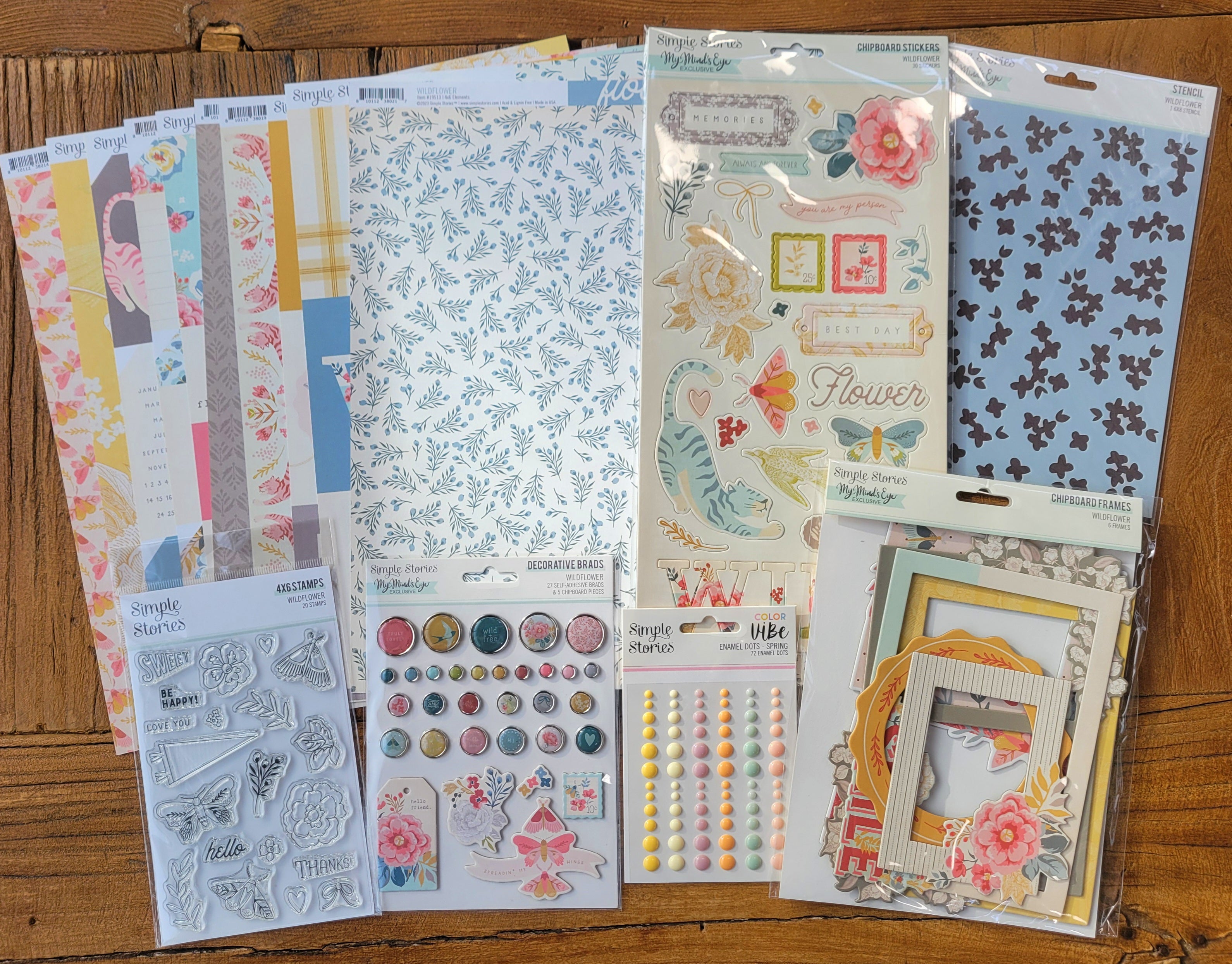 simple-stories-wildflower-bundle-12x12-papier-set-blumen image 1