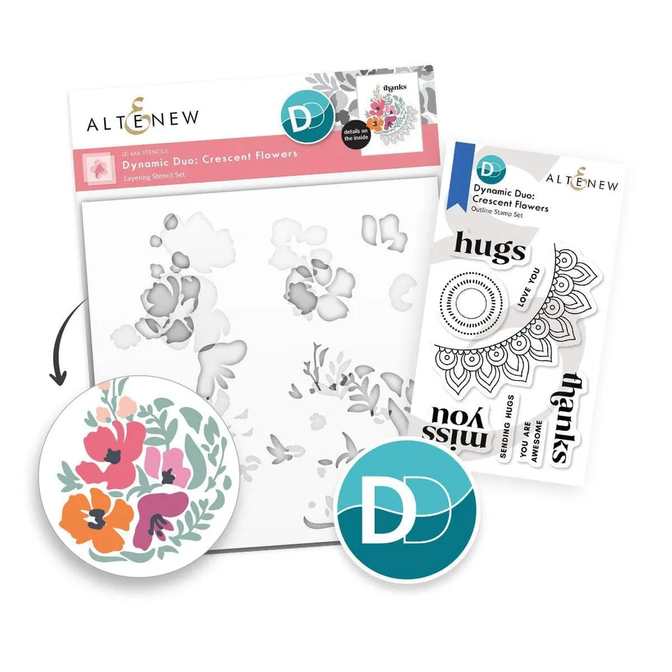 altenew-stamps-dynamic-duo-crescent-flowers-stempel-schablone image 1