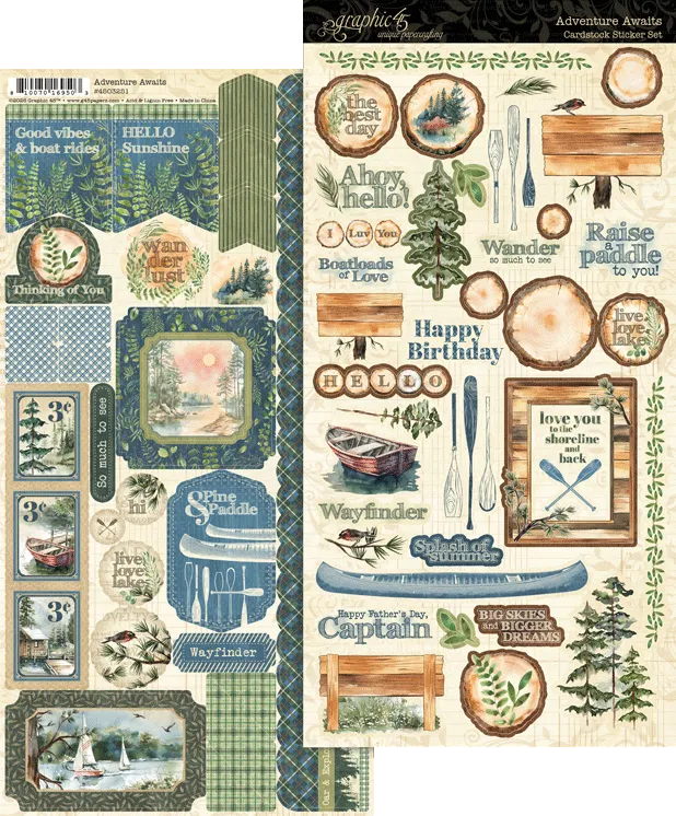 graphic-45-adventure-awaits-sticker-set-outdoor-2-bogen image 1