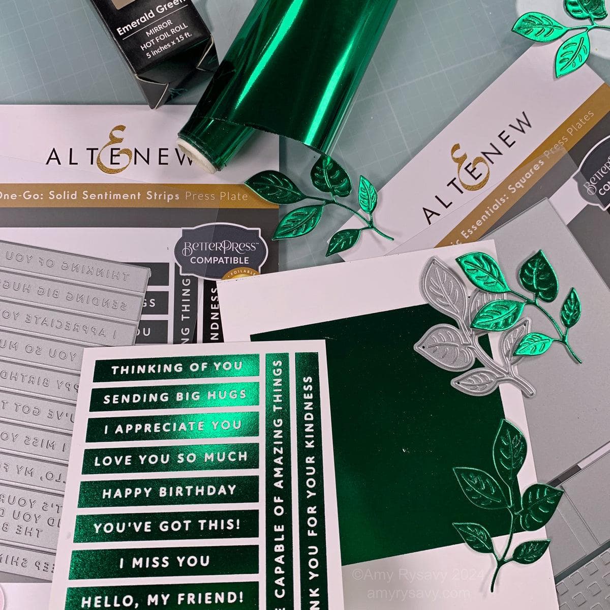 altenew-press-plates-hot-foil-roll-emerald-green-mirror-5x15 image 4