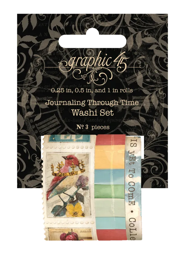 graphic-45-journaling-through-time-washi-tape-3-rollen image 1